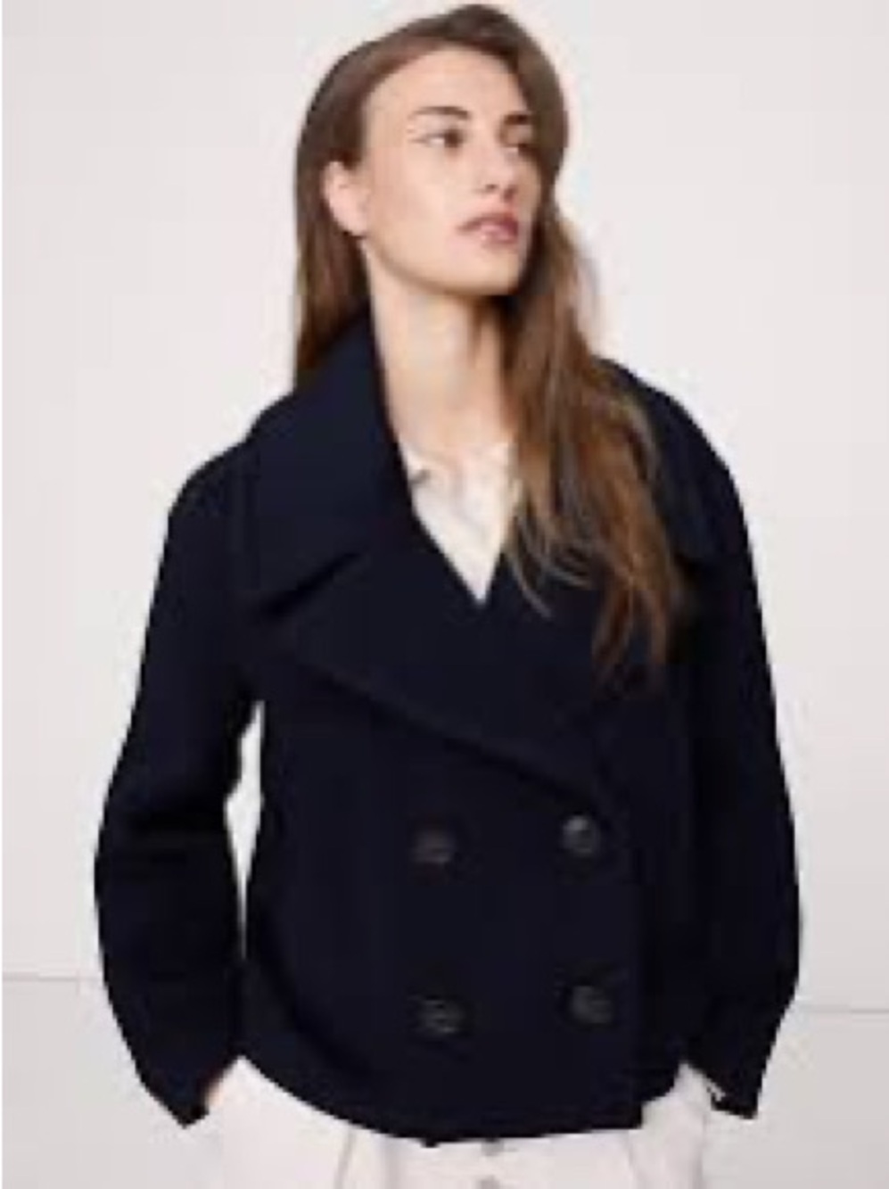 🔮Banana Republic🔮Classic Navy Double-Breasted Women's Peacoat